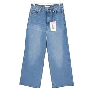 Lilac Sunset Women's Baggy Jeans Size 9 Blue Denim High Rise Wide Leg NWT